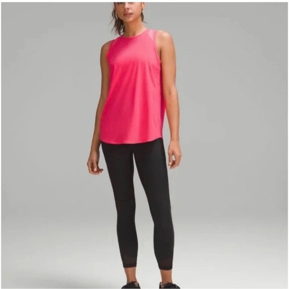 Lululemon Sculpt Back Vent Lip Gloss Pink Tank Top Size 2 - Picture 8 of 13